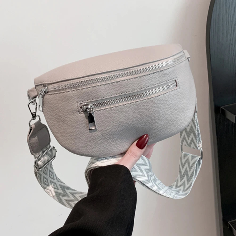 Stylische Damen Crossbody Tasche Breiter Gurt - Mode Sling Bag Multi-Taschen - Münzen Handy Reise Outdoor