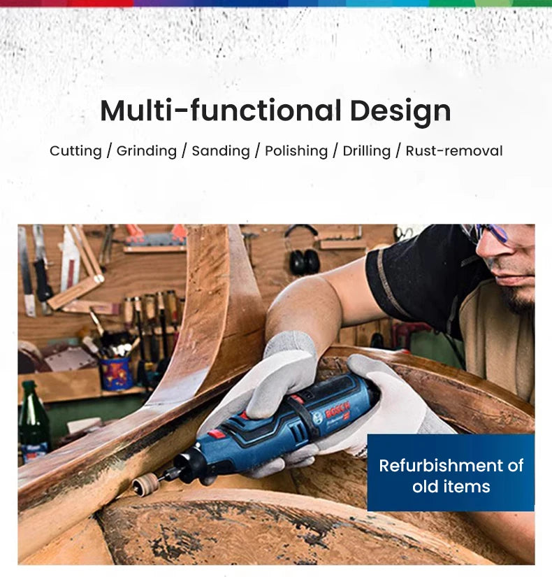Multitool 2025: Bosch GRO 12V-35 Wireless Rotary Tool - 12V 2.0Ah 3.0Ah Li-Battery Mini Electric Grinder Polishing Cutting Machine Electric Drill Collection