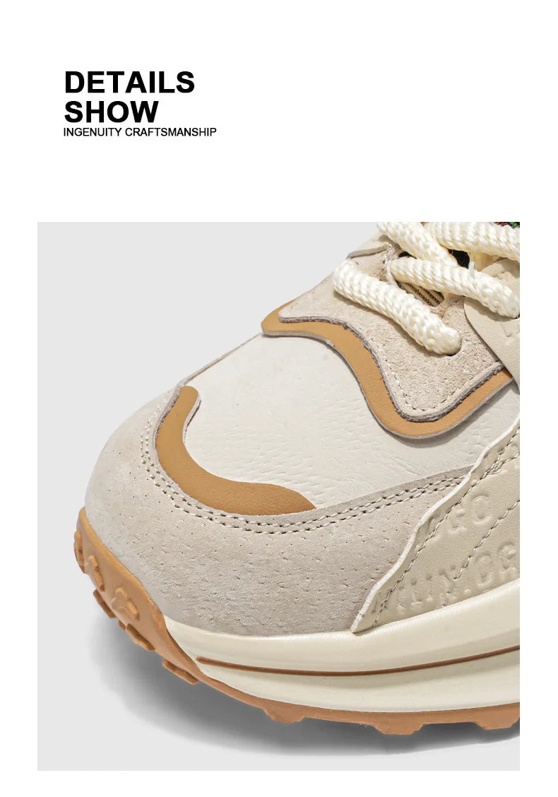 Men's Shoes 2025 Spring New Casual Versatile Comfortable Fashion Trend Niche Non-slip Wear-Resistant Retro Sneakers