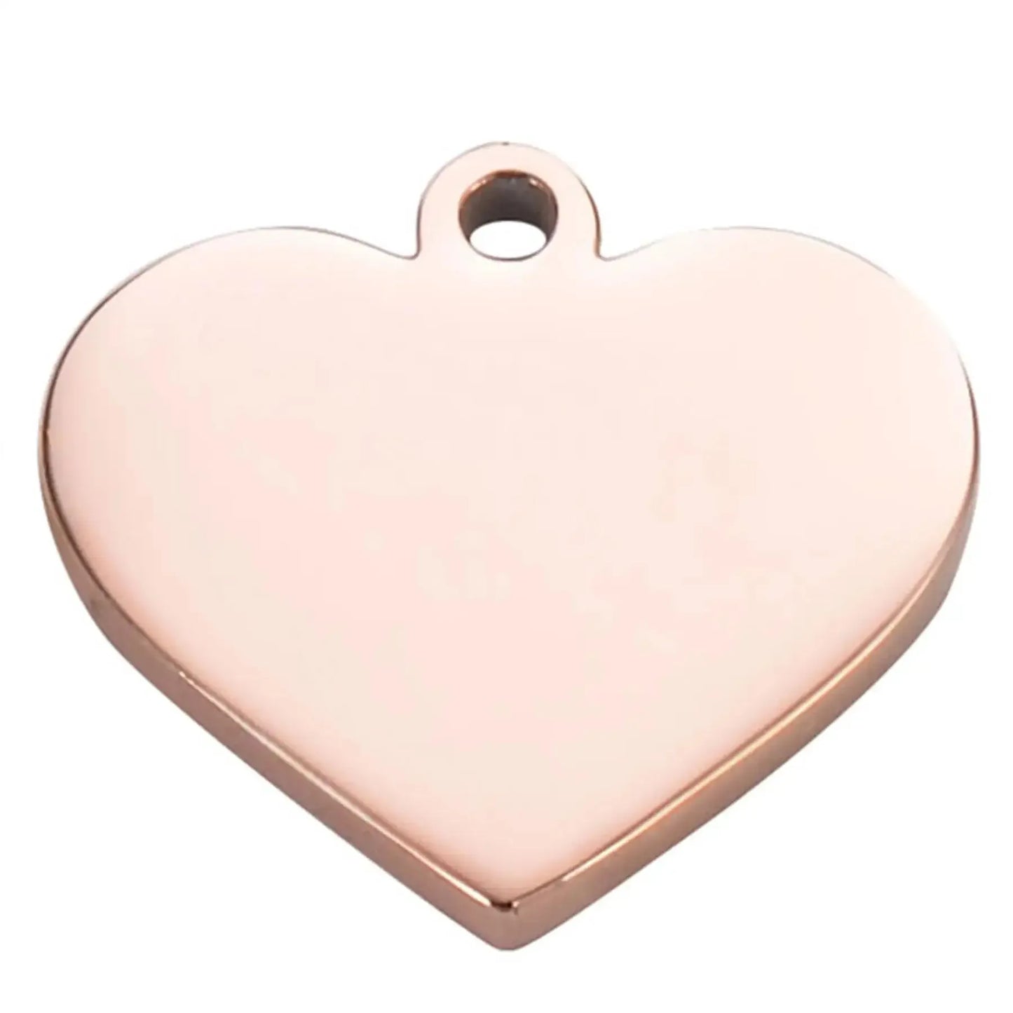 Edelstahl Herz Anhänger 2025 - 20 Stück Gravur Logo 15mm Charms für DIY Schmuck - Golden Bridge Store