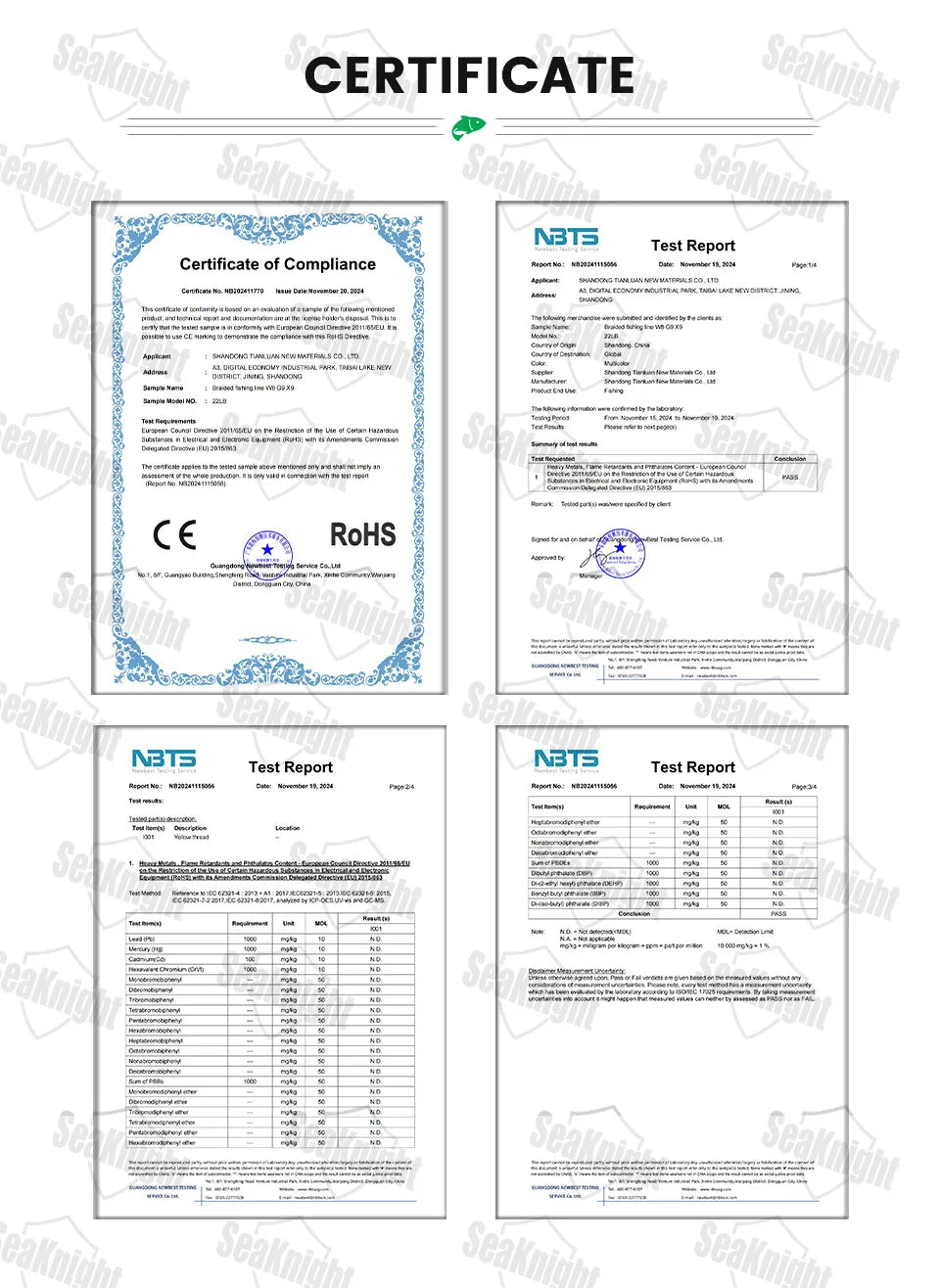 SeaKnight Brand W8 II Series Fishing Line 8 Strands 500m 300m anti-UV anti-saltwater Coating, Multifilament PE Line Braided Wire