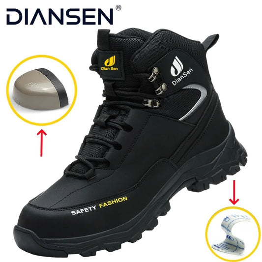 Rotating Buttons Schuhe Stahlkappe - Größe 42 Leder