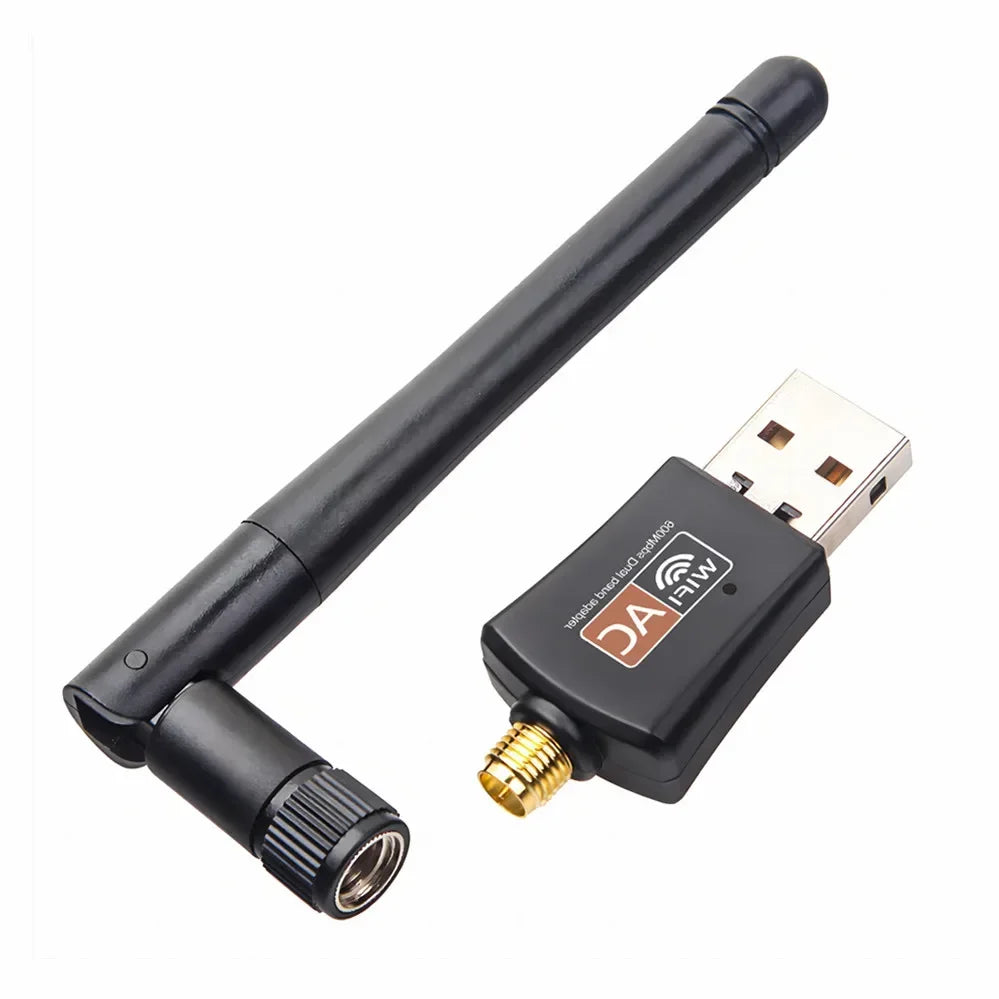 PzzPss Dual Band 600Mbps USB WIFI Adapter 2.4GHz 5GHz WiFi With Antenna PC Mini Computer Network Card Receiver For PC Laptop