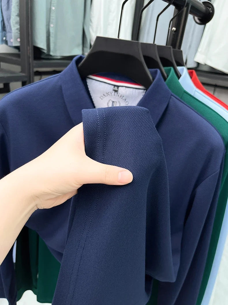 Tricou cu mânecă lungă și brodat Eleganza Polo - Mărimea M, amestec de bumbac