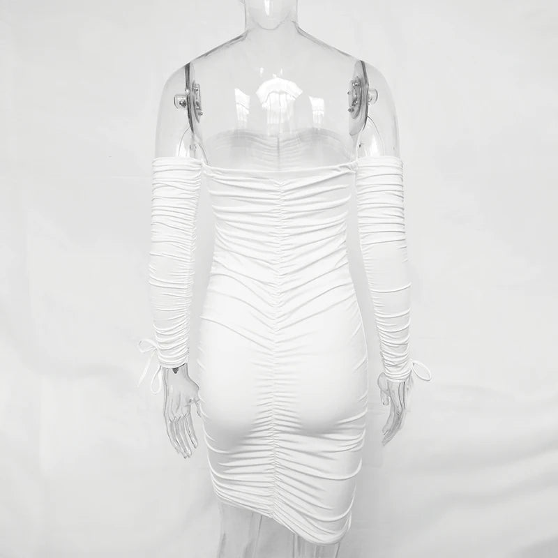 Arctic Cat Bodycon Off-Shoulder - Viskose, Elastisch, Lang