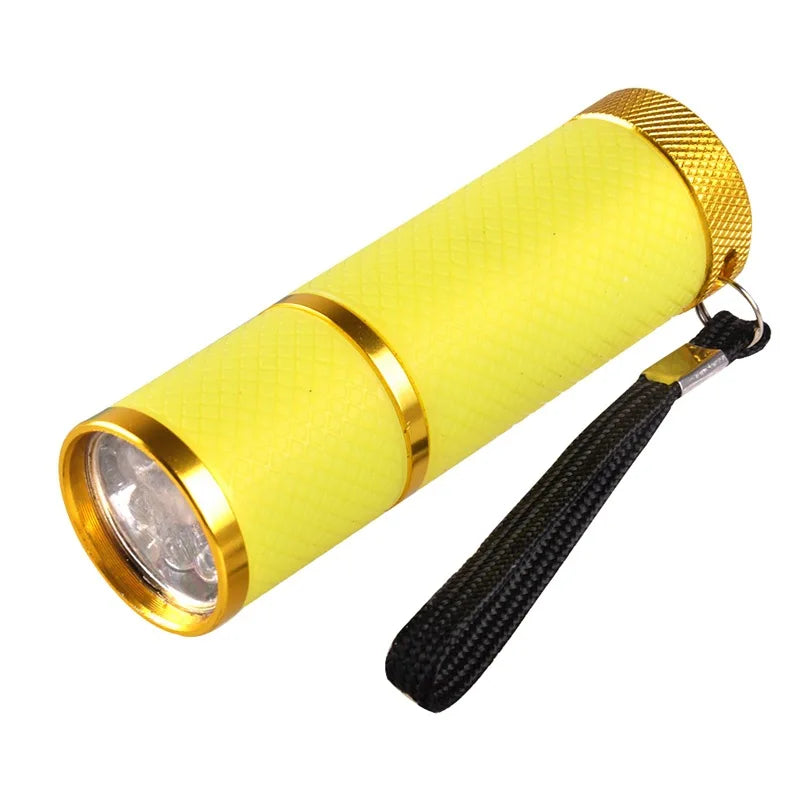 Portable Nail Cure LED Light Lamp 4-Colors Flashlight Gel Curing Lamp UV Currency Detector Lamp Nail Dryer Manicure lamp #LD012#