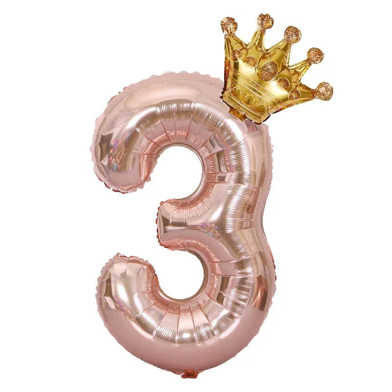 Choice 32 Zoll Rose Gold Zahlenballon - Folie 2 Stk Party