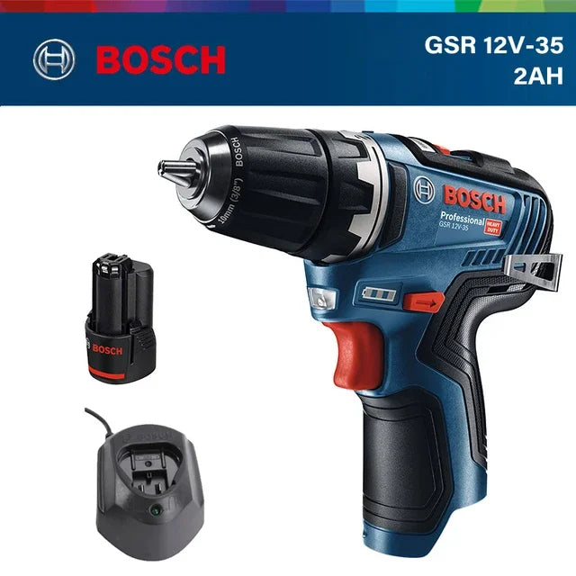 Bosch GSR 12V-35 HX Akku Schraubendreher Multi-Funktion Aufladbar Elektrobohrer Brushless Schraubendreher Heim Rotary Elektrowerkzeug