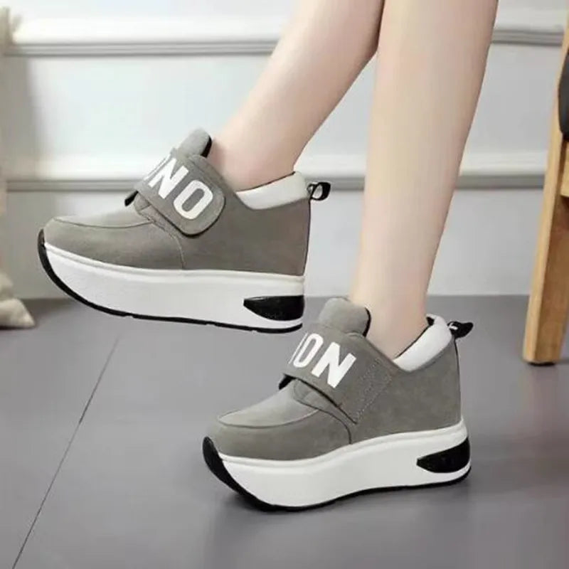 NEW Platform Wedge Sneakers Ladies Shoes Sneaker Casual Shoes Trainers Women Female Shoes Black Red Sneaker Women Tenis Feminino