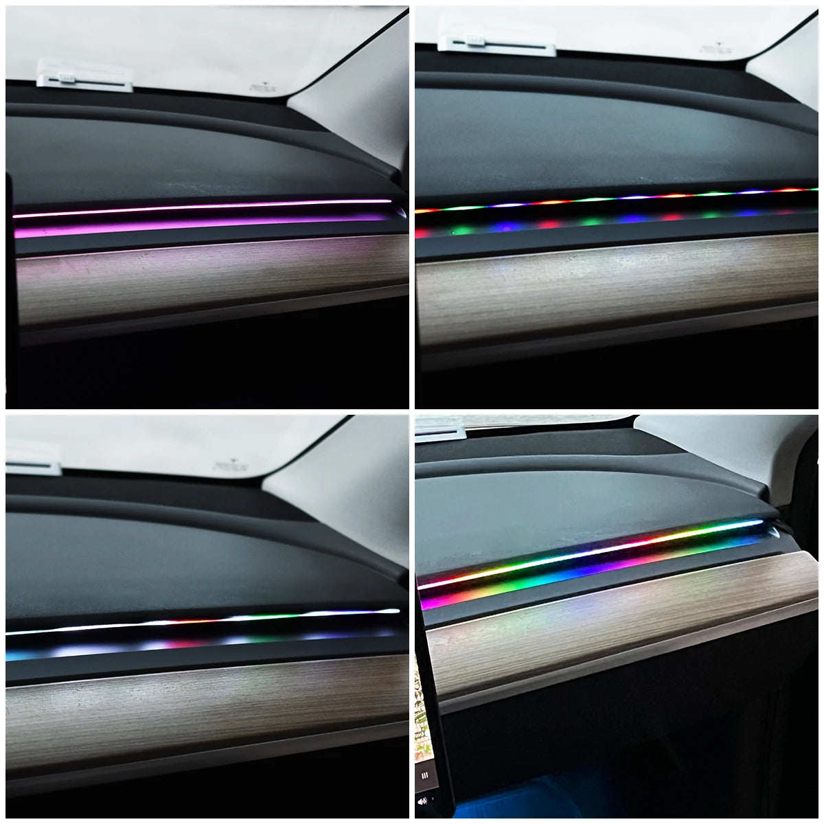 Auto-Ambientelicht 2025: RGB USB Car Interior Ambient Light Rainbow - Acrylic Strip LED Symphony APP Music Control Decorative Dashboard Atmosphere Lamp Collection