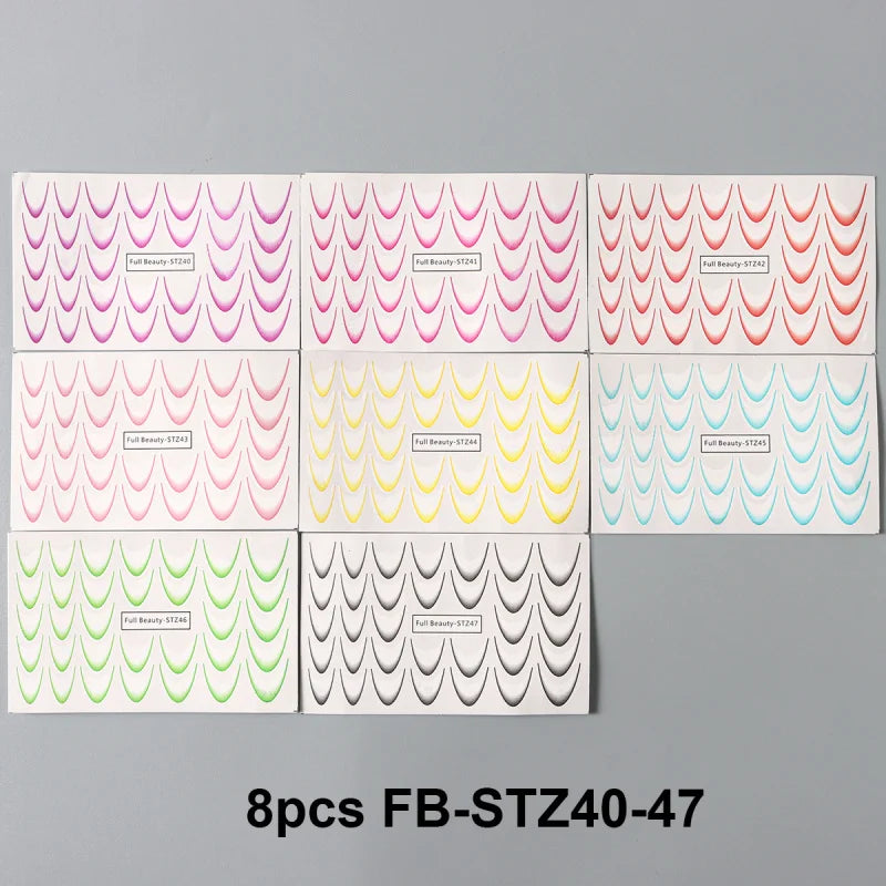 Choice FB-STZ40 Ombre French Nagelsticker - 8 Stück 6.3x10cm