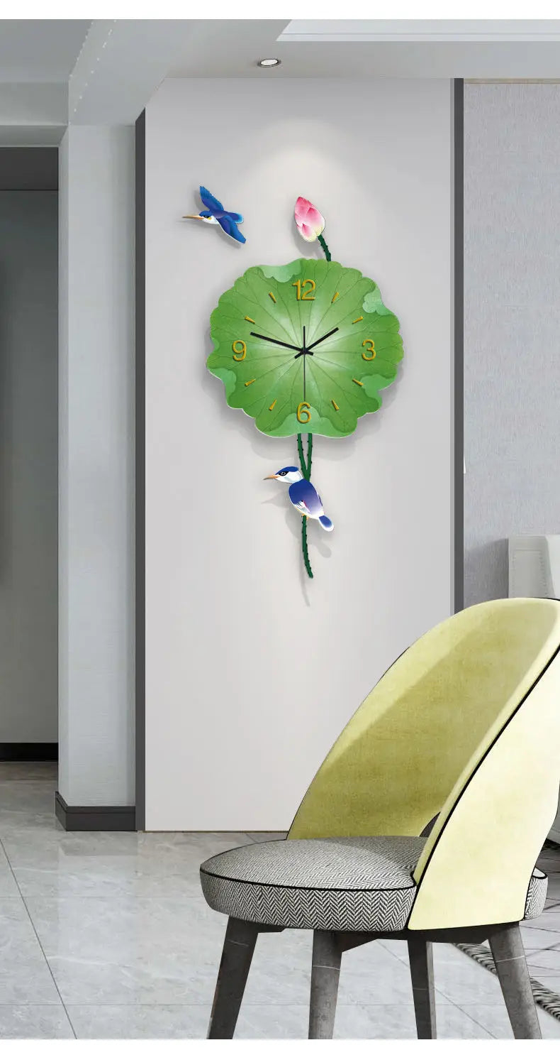 Chinese clock wall clock living room creative quiet clock light luxury modern simple wall decoration table home