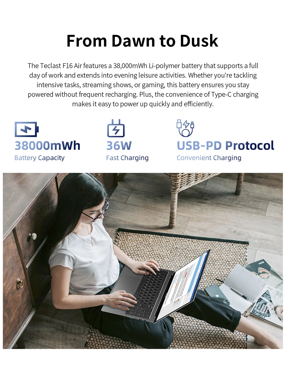 Teclast F16Air Flip-Laptop - 16 GB RAM, N95, 16,1Zoll