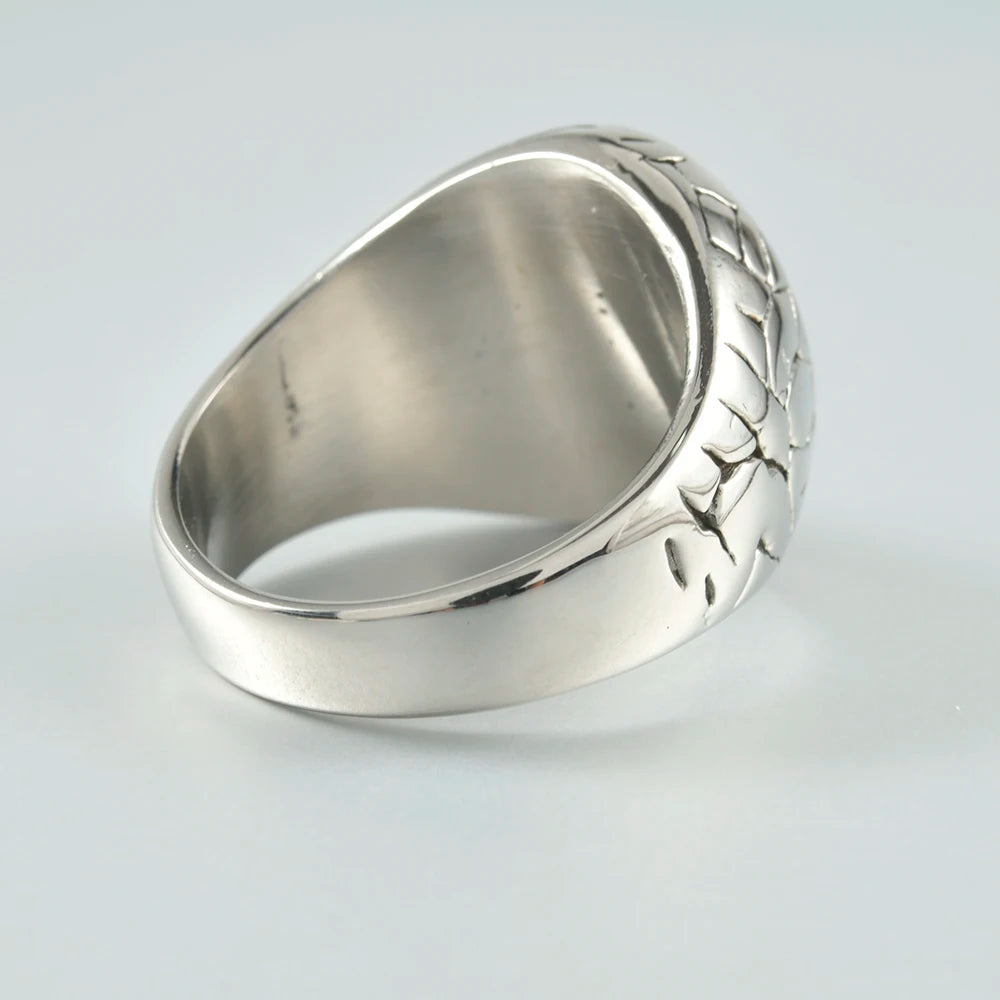 tajam BR231213 Glänzender Punk Ring - 316L Edelstahl 8mm