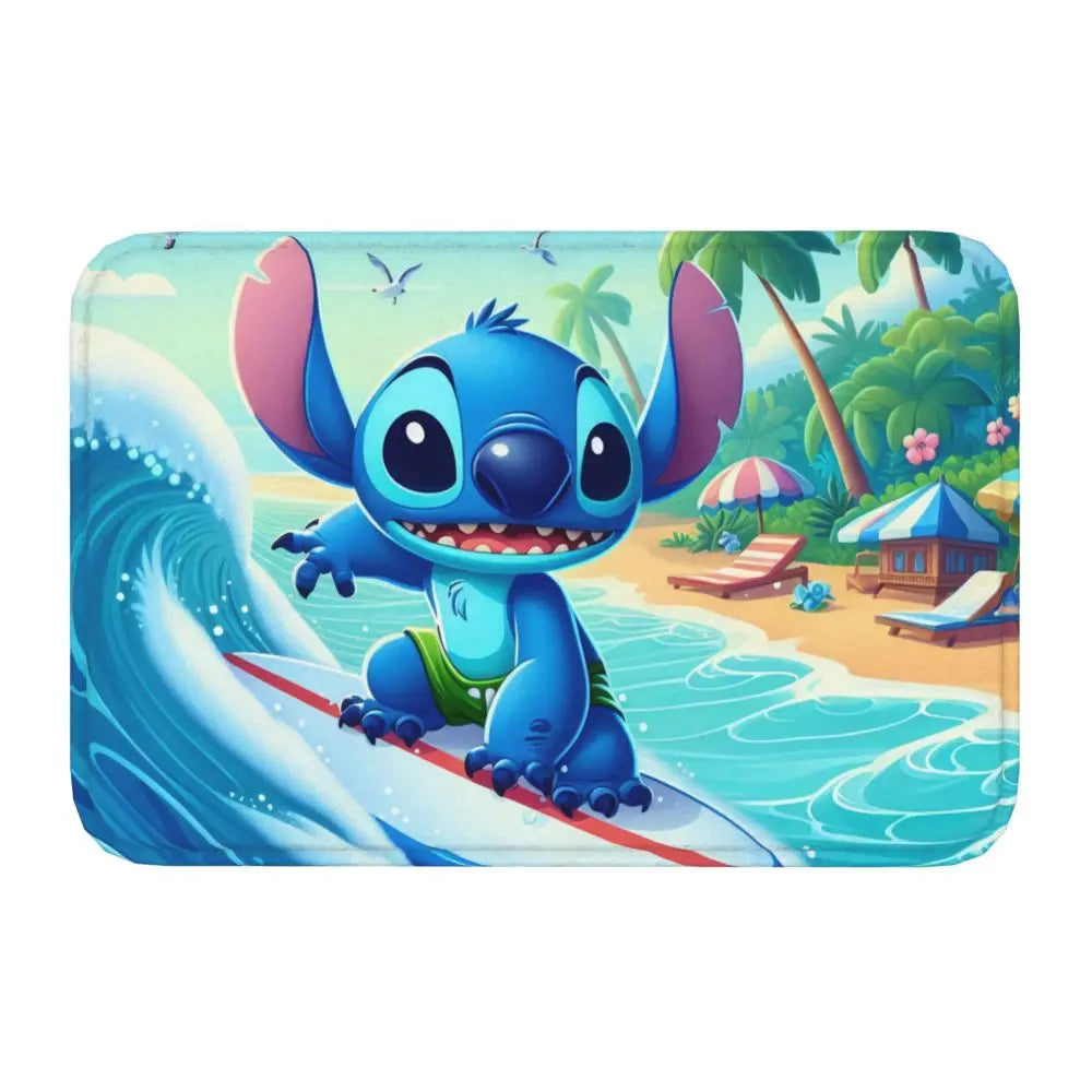 Custom Cartoon Stitch Floor Door Kitchen Bathroom Mat Anti-Slip Outdoor Doormat Bedroom Balcony Entrance Rug Carpet Footpad