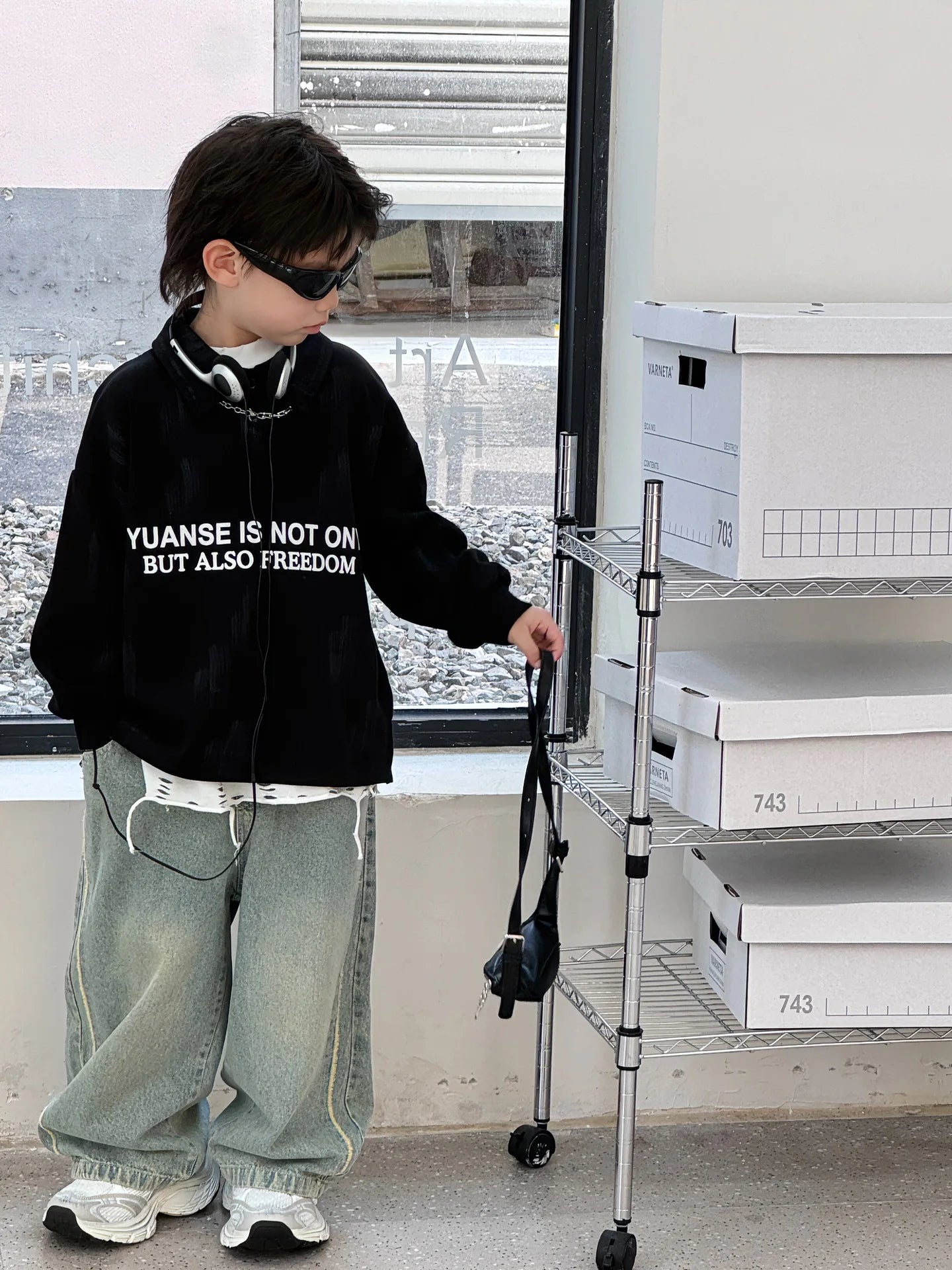 jeans pants 2024 Autumn New Korean Boys' Fashion Retro Jeans Children's Pants boys clothes