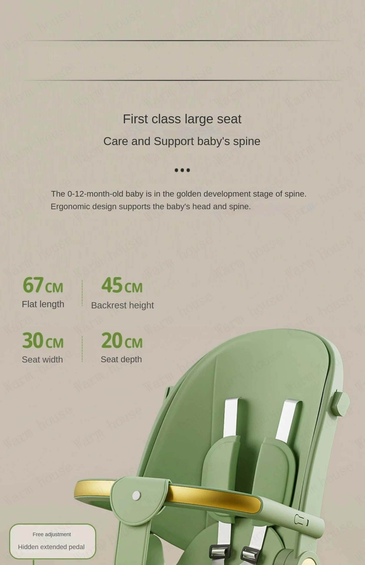 Neues Kindertrikot, Recliner und Sitzender Foldable Portable Stroller, 1-6 Jahre Alt Multifunktionales Kinderfahrrad