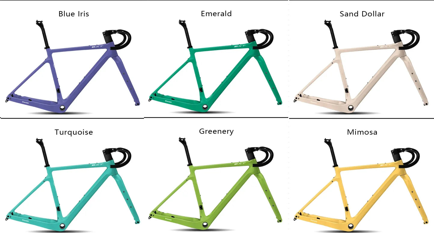 BXT Disc Brake Carbon Gravel Bike Frame 700C/27.5er Max Use 47C/2.1 Tire Carbon Gravel Bicycle Frame Thru Axle Carbon MTB Frame