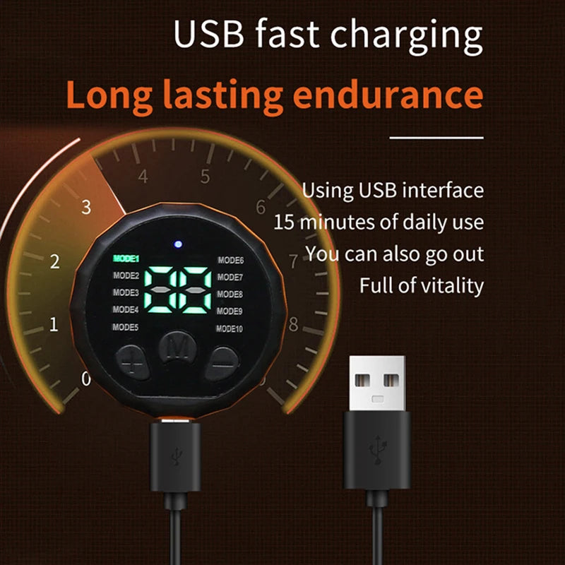 Centură abdominală cu stimulator muscular LGFU EMS - USB CE SML