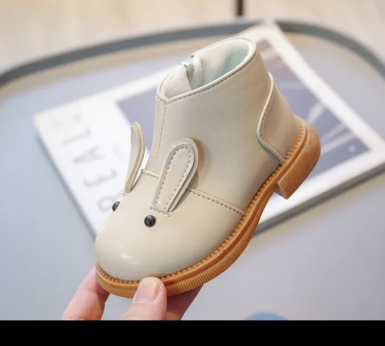 Baby Kinder Kurze Stiefel 2025 - Mädchen Cartoon Süß Leder - Herbst Winter Mode Stiefel Kleinkind Weiche Sohle