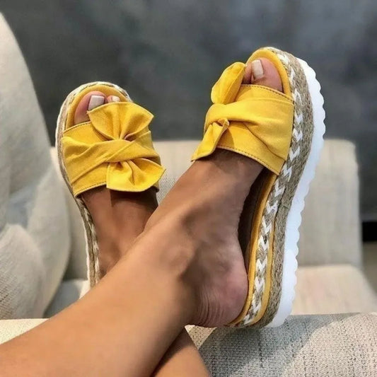 Women Heels Sandals With Wedges Shoes For Women Platform Sandals Summer Elegant Slippers - Golden Bridge Store