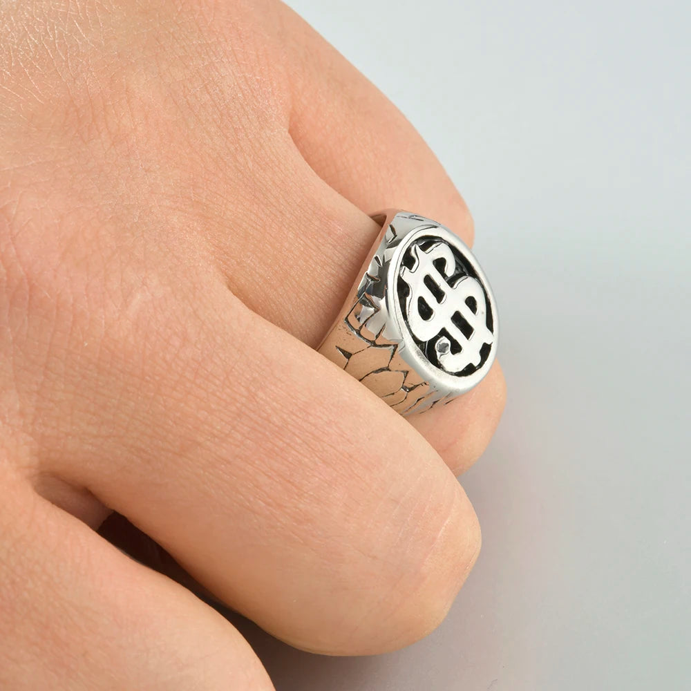 tajam BR231213 Glänzender Punk Ring - 316L Edelstahl 8mm