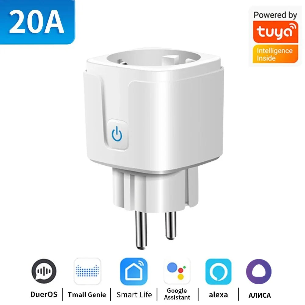 TNCE TUYA Smart Plug Mit Sprachsteuerung - 16A 20A Spannungsmonitor 230V Kompakt
