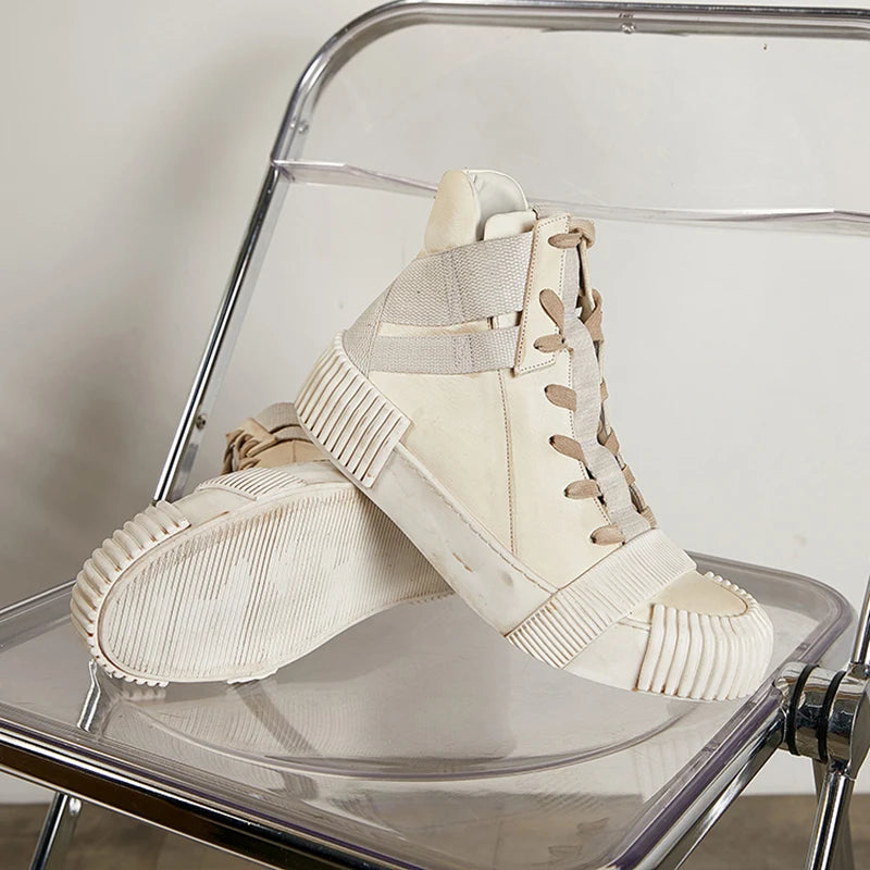 Ghete Black Street Original Design Goodyear Patchwork - Parte superioară din piele, talpă din cauciuc, mărimi 40–46