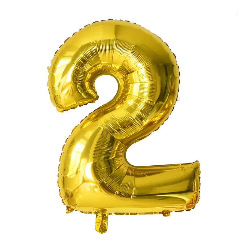 YONGSNOW 32Zoll Zahlenballon - Aluminiumfolie Rosegold