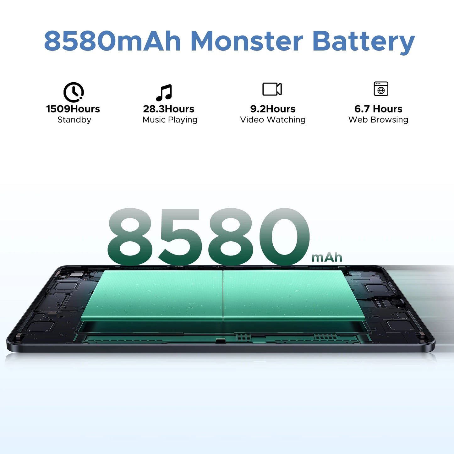 Global Version DOOGEE U11 Pro Android 15 Tablet PC 11 inch Ultra-clear 90Hz Display 30GB(6 + 24) 256GB 8580mAh Battery Tablet