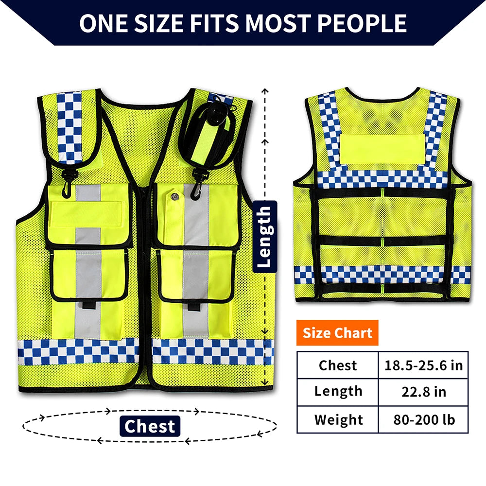 SafeVest Pro Atmungsaktiv - Polyester, Gr. L, Hi-Vis