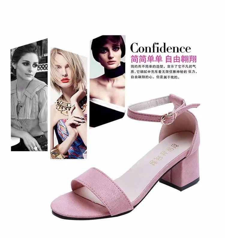 Heeled Sandals Women 2024 Elegant Woman Shoes with Low Heels Luxury Designer Block Heel elegant Best Selling Products