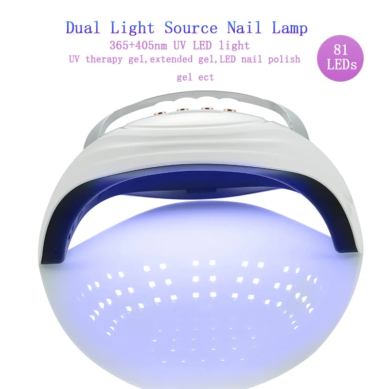 Big Power UV LED Lamp For Nails With 4 Timer Memory Function 81LEDs Lamp For Fast Gel Polish Drying Lamp Nail Equipment