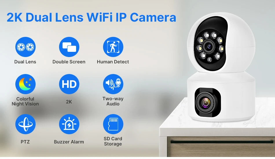 IP-Kamera 2025: Hiseeu 2K 4MP PTZ WIFI Wireless Smart - Home Security Surveillance Two-way Audio Indoor Baby Pet Monitor Collection