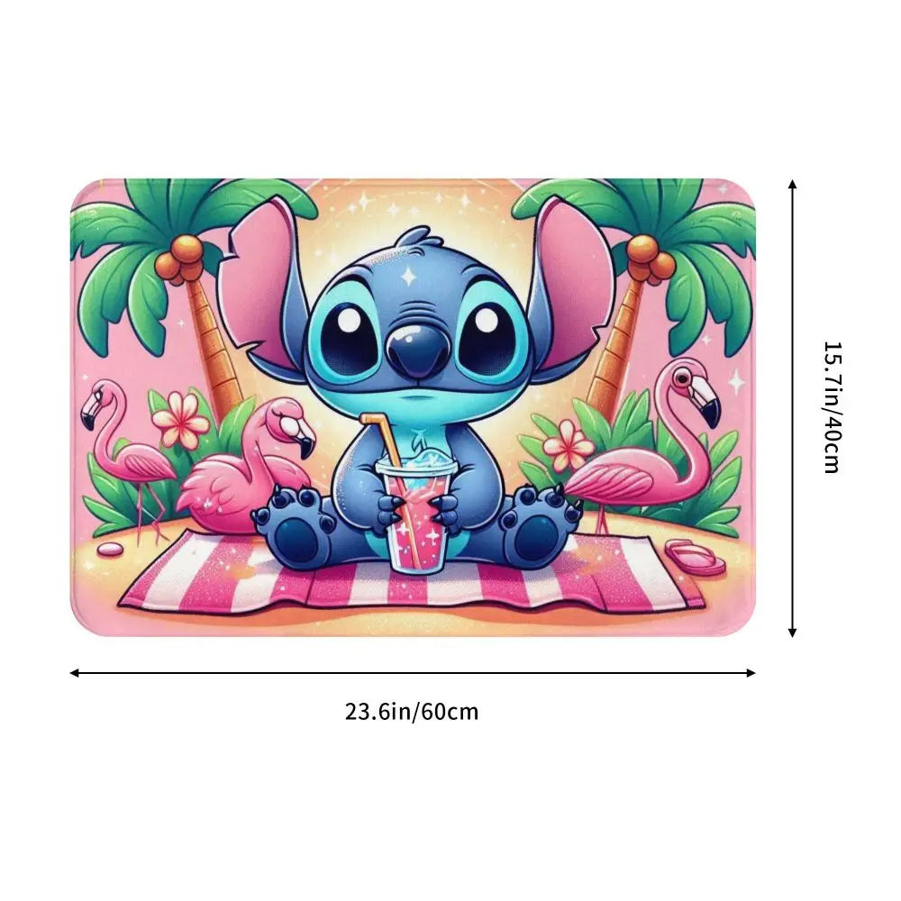 Custom Cartoon Stitch Floor Door Kitchen Bathroom Mat Anti-Slip Outdoor Doormat Bedroom Balcony Entrance Rug Carpet Footpad