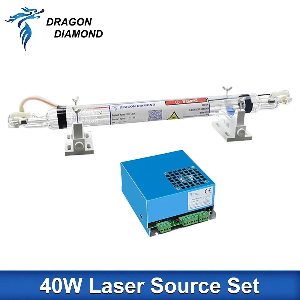 Tub laser CO2 Dragon Diamond, răcire cu apă - 40W, 50mm, 700mm