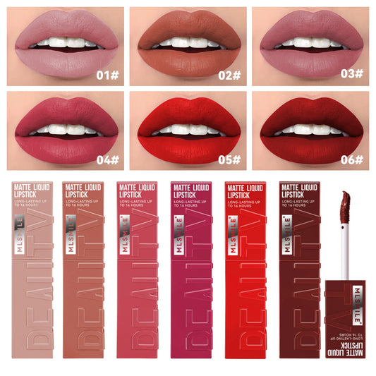 Pudaier Lipgloss Wasserdicht Langanhaltend - 6 Farben 6ml