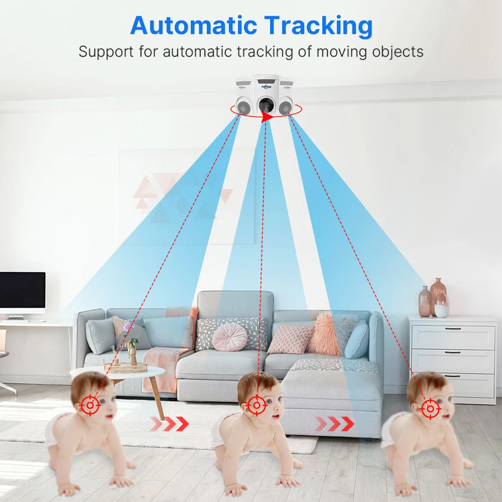 IP-Kamera 2025: Hiseeu 2K 4MP PTZ WIFI Wireless Smart - Home Security Surveillance Two-way Audio Indoor Baby Pet Monitor Collection