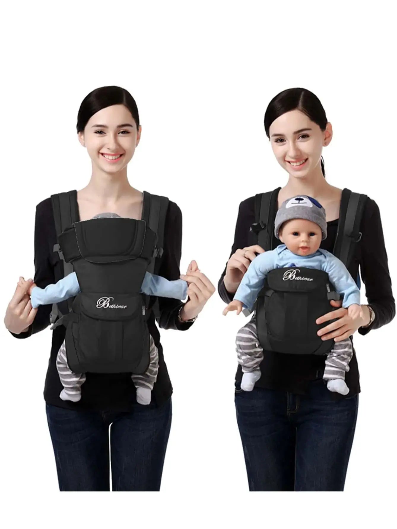 Premium Baby Tragerucksack Multifunktional - Babytrage Rucksack 6-in-1 Tragepositionen - Ergonomisch Komfort 0-24 Monate 10kg Belastbar