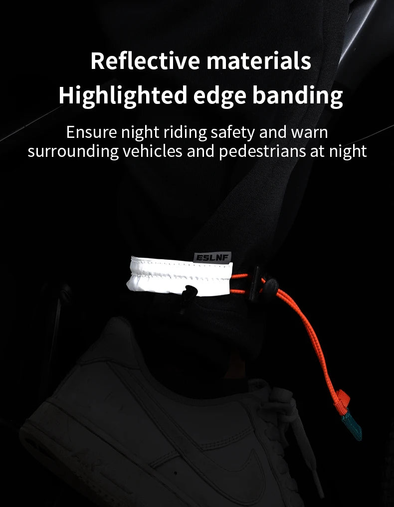 ESLNF Cycling Ankle Leg Straps Pant Bands Safety Reflective Outdoor Bicycle Ankle Leg Bind Bandage Trousers Bike Equipment