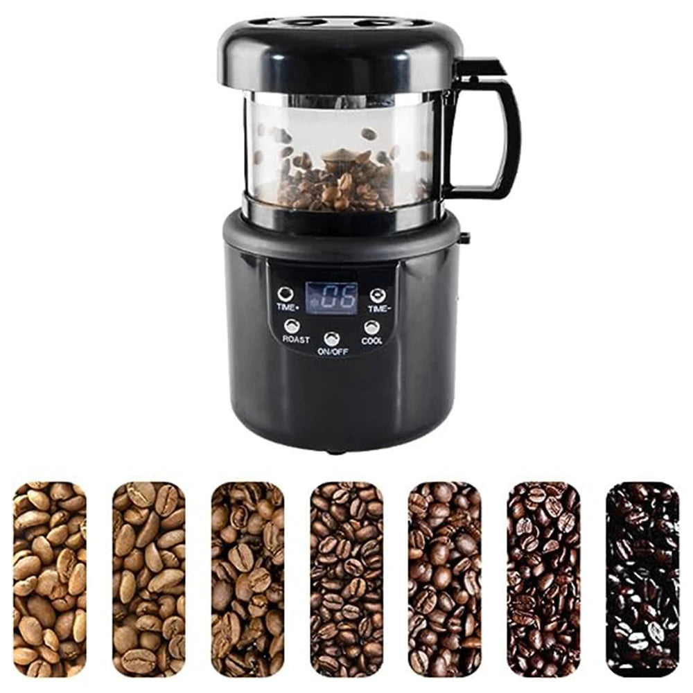CAFEMASY Electric Coffee Bean Roaster Machine Mini Household Air Coffee Bean Roaster Temperature Control Coffee Roasting Machine