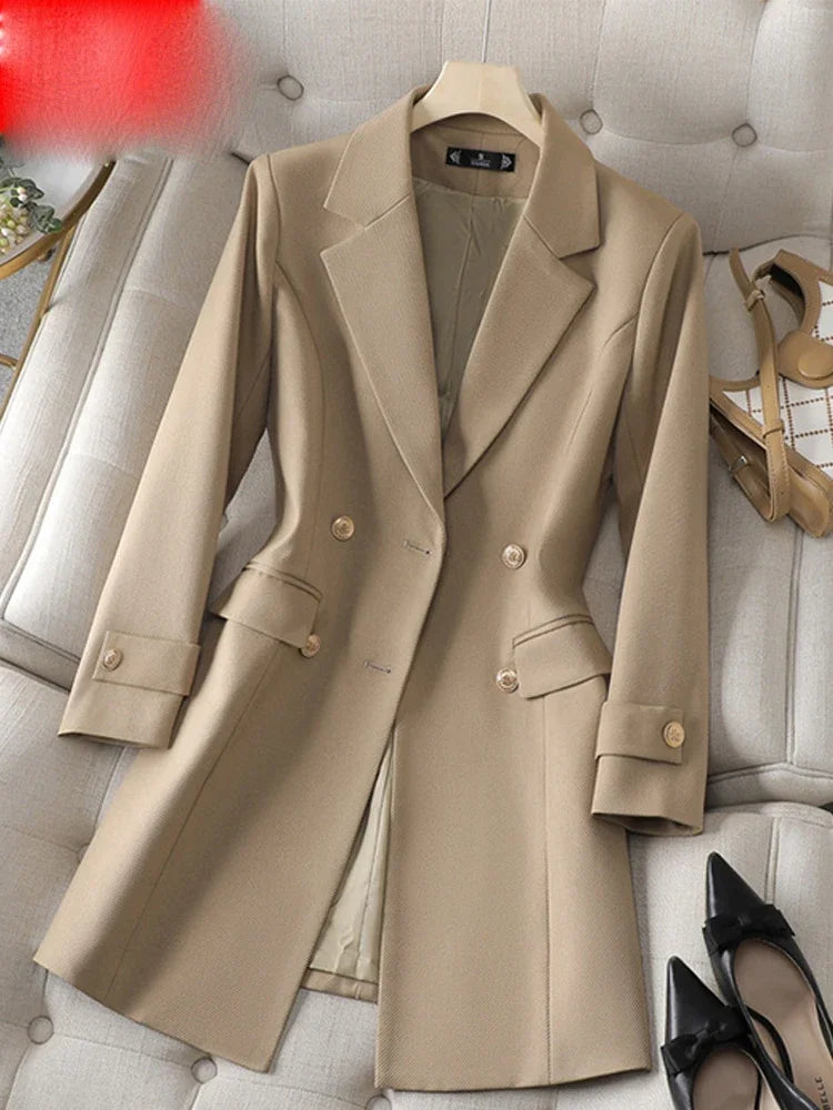 Sacou Yitimuceng cu guler răsturnat, nasturi dubli - mărimi mixte