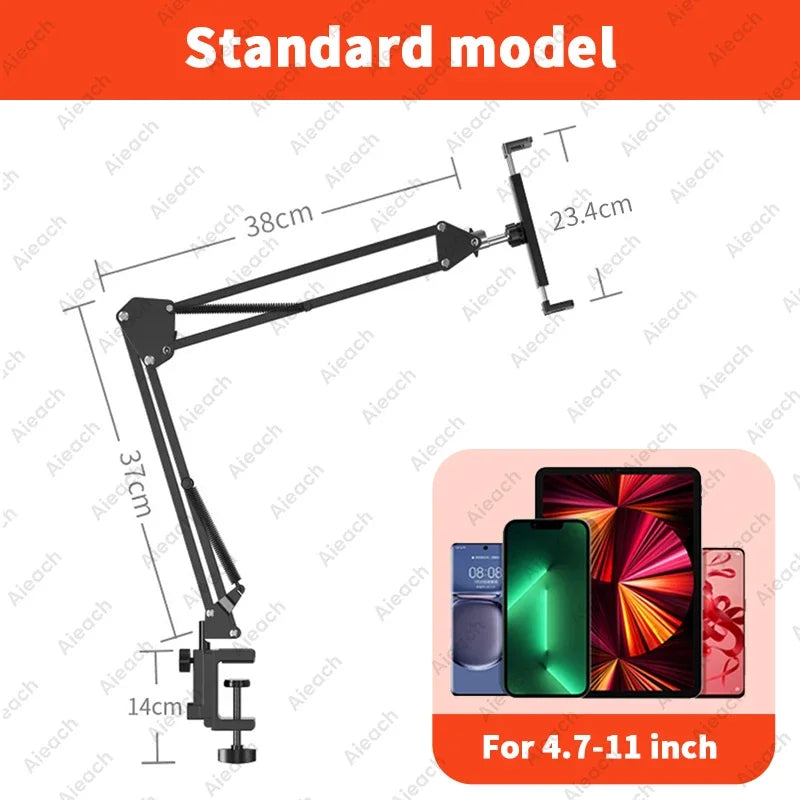 Tablet-Halterung 2025: MDNG iPad Stand Bed Holder - 360° Rotating Metal Mount Stretchable Arms Collection