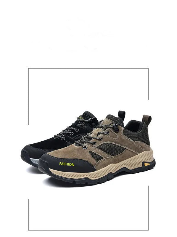 Men Sneakers Casual Breathable Hiking Walking Shoes Man Outdoor Fashion Leather Anti-slip Climbing Trekking Sneakers Footwears