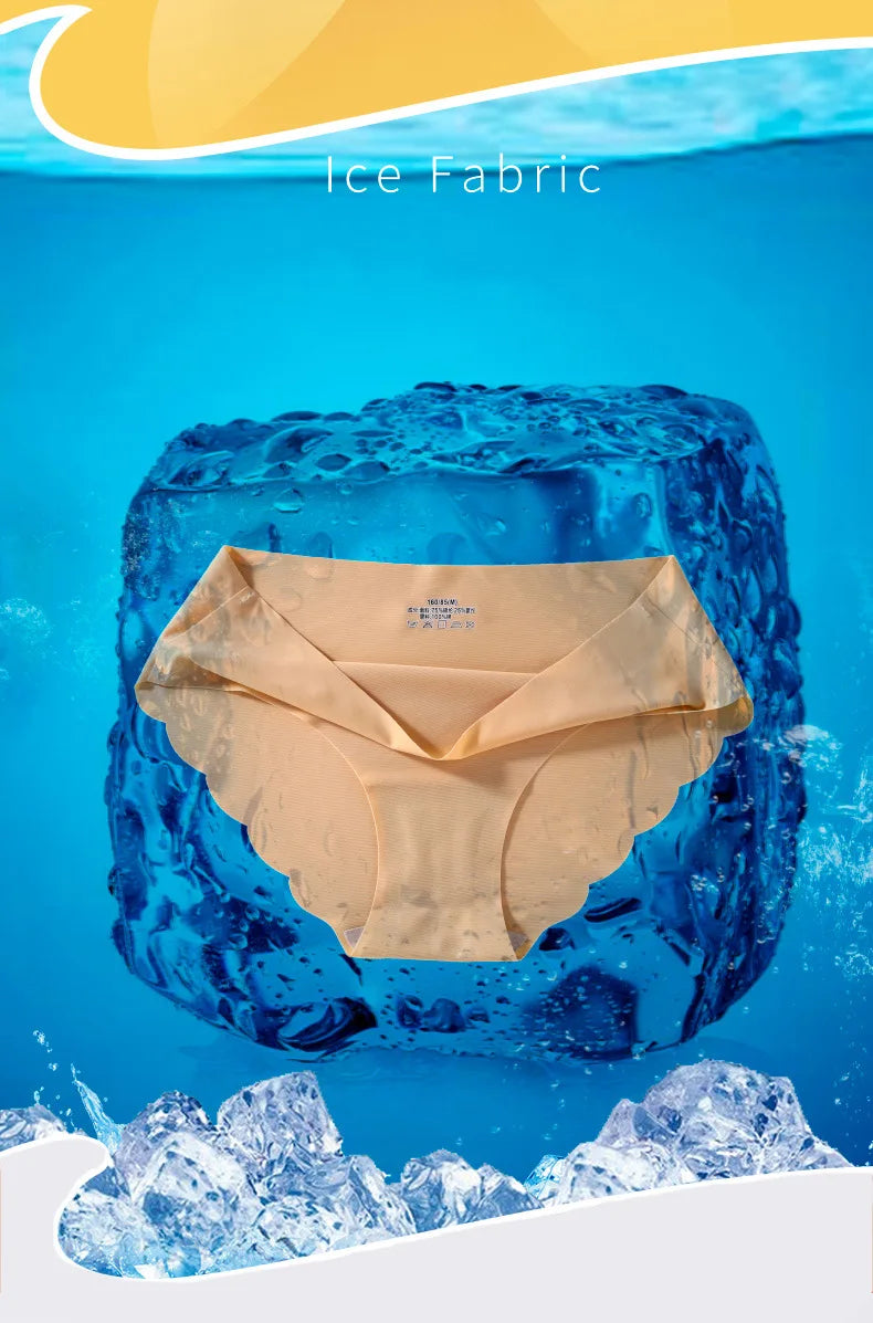 Damen Unterwäsche Set 2025 - 7PCS/Set Seamless Silk Briefs elegant Panties Comfortable