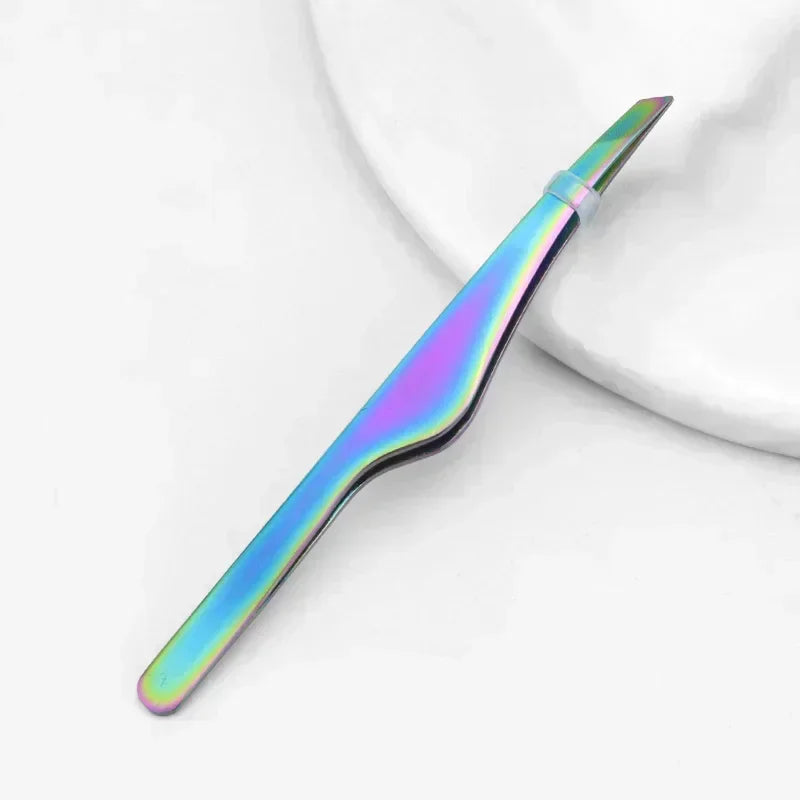 Hair Removal Tweezers Stainless Steel Eyebrow Tweezers Slant Tip Point Tip Flat Tip Rose Gold Silver Black Cosmetic Makeup Tools