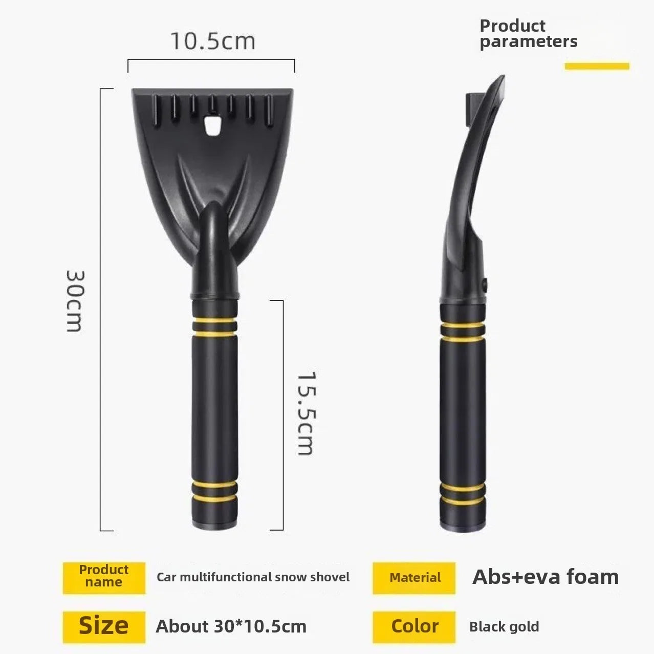 TOFAR Car Snow Shovel Multi-functional Glass Defrost Ice Scraper Snow Sweeping Shovel Winter Window Windshield Clearing Tool