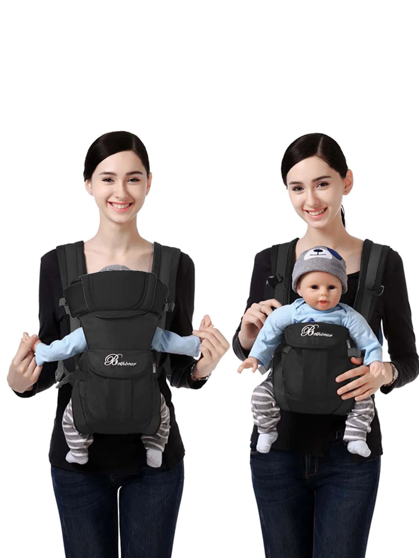 Premium Baby Tragerucksack Multifunktional - Babytrage Rucksack 6-in-1 Tragepositionen - Ergonomisch Komfort 0-24 Monate 10kg Belastbar