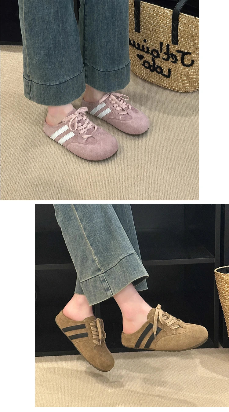 Casual Sneakers Woman Shoes Slippers Flats Platform Sandals Mules 2025 Brand Designer Lace Up Loafers Summer Women's Sneakers