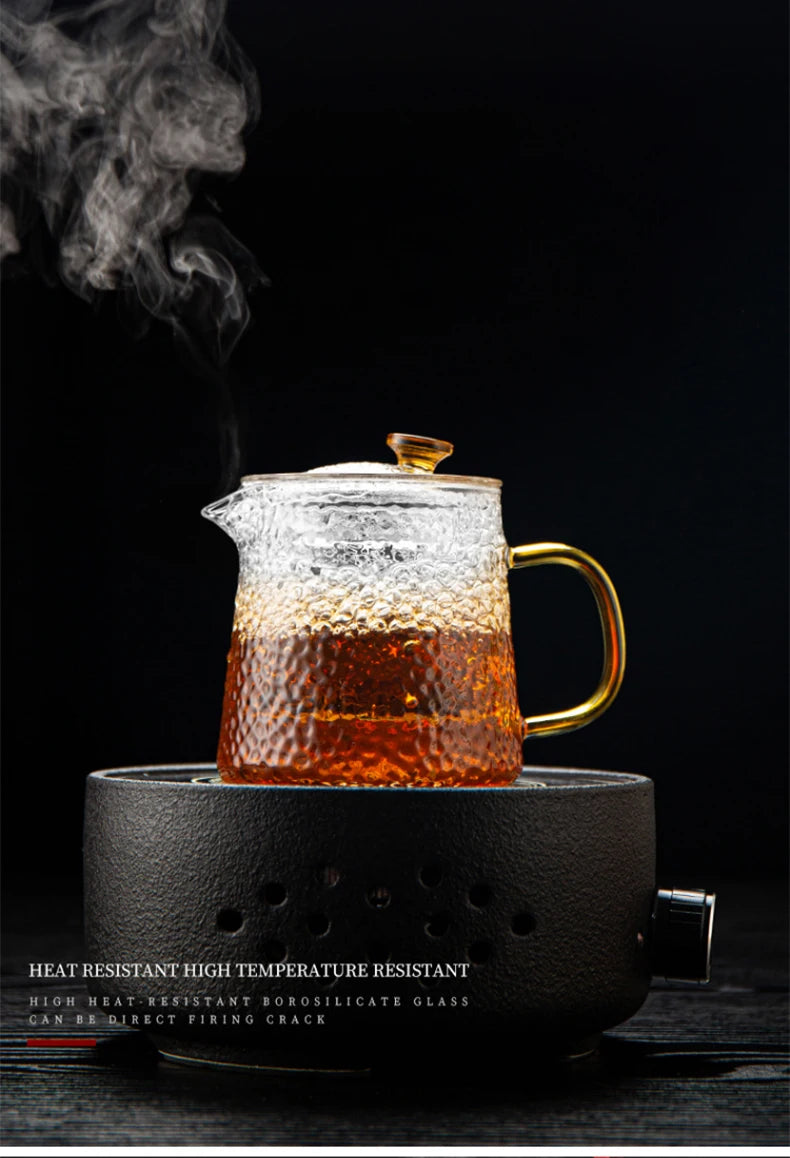 GIANXI High Quality Heat Resistant Glass Tea Pot Chinese Kung Fu Tea Set Puer Kettle Coffee Glass Pot Convenient Office TeaPot